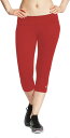 ソフィー レディース レギンス Soffe Juniors' Rolldown Capri Leggings - Red(4)