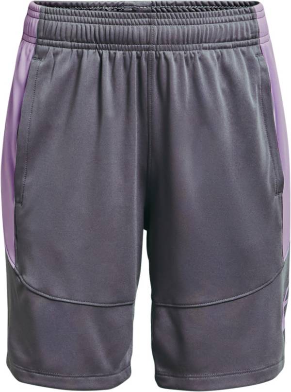 アンダーアーマー キッズ ショートパンツ Under Armour Girls 039 Performance Basketball Shorts - Flint