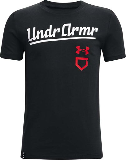 アンダーアーマー キッズ Tシャツ Under Armour Boy's Baseball Script T-shirt - Black アンダーアーマー キッズ Tシャツ Under Armour Boy's Baseball Script T-shirt - Black