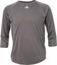 AfB_X LbY 싅 A_[Vc adidas Boys' Triple Stripe 3/4 Sleeve Tech Baseball Practice Shirt - Grey