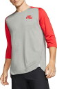 iCL Y 싅 TVc Nike Men's 3/4 Sleeve Baseball Top - Tm Scarlet/University Red