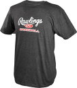 [OX LbY TVc Rawlings Youth Baseball Logo T-Shirt - Charcoal