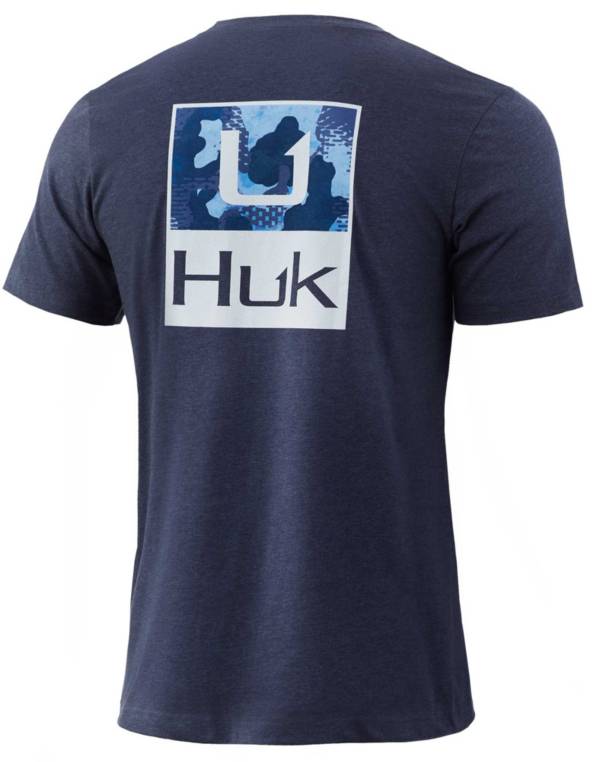 ハック メンズ Tシャツ HUK Men's Huk'd Up Refraction Short Sleeve Graphic T-Shirt - SARGASSO SEA HEATHER