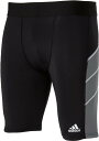 アディダス メンズ 野球 パワータイツ adidas Men's Triple Stripe Foam Sliding Shorts - Black(4)