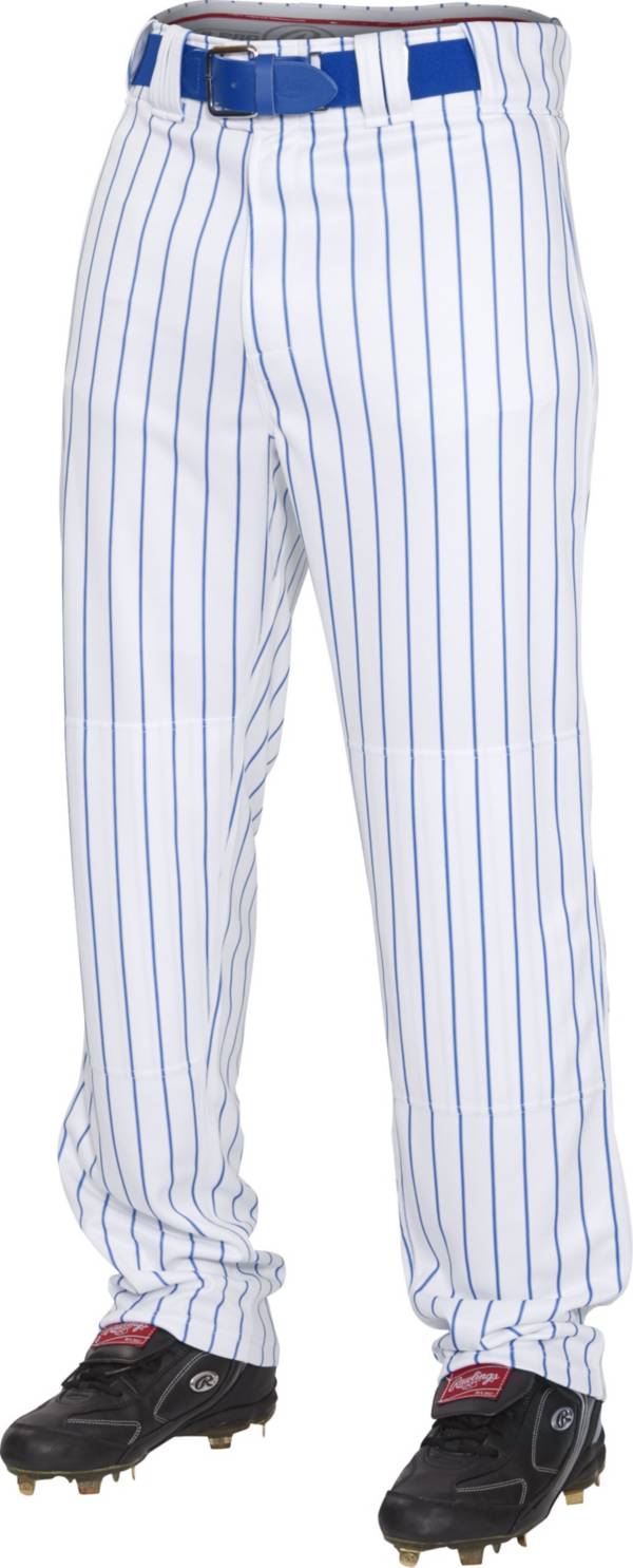 󥰥   ѥ Rawlings Men's Plated Insert Pinstripe Baseball Pants - White/Royal