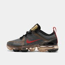 ナイキ レディース NIKE AIR VAPORMAX 2019 ランニングシューズ Black/Metallic Gold/University Red ベイ...
