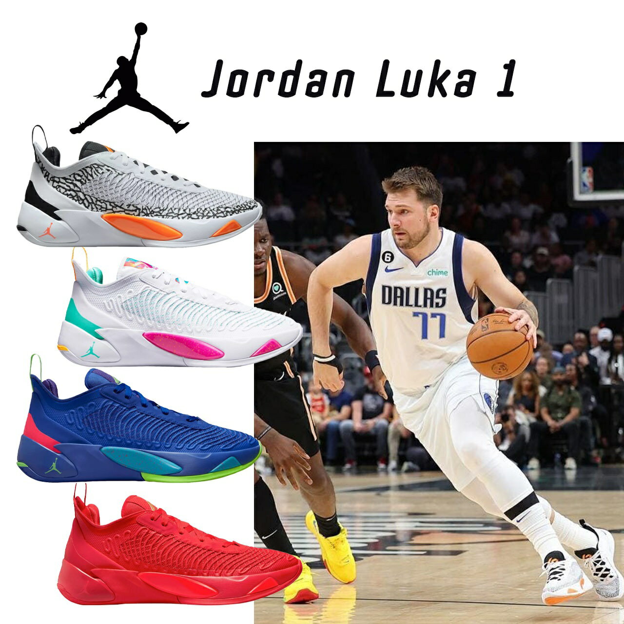 【レビューを書いてプレゼント企画】 商品購入後に商品レビューを書いて頂いたお客様に先着順でプレゼントを発送します。(購入と同時にご記入頂いた場合は同梱する事もあります。) 現在こちらの商品では"NBAリバーシブルキーストラップ"をプレゼント中。 【商品名】 Jordan Luka 1 Basketball Shoes ナイキ ジョーダン ルカ1 メンズ ローカット 【カラー】 White/Orange　DN1772-108 White/Pink　DN1772-164 Royal/Green　DN1772-436 Red/Gold　DN1772-676 【サイズ】 25.5cm　M7.5/W9.0 26.0cm　M8.0/W9.5 26.5cm　M8.5/W10.0 27.0cm　M9.0/W10.5 27.5cm　M9.5/W11.0 28.0cm　M10.0/W11.5 28.5cm　M10.5/W12.0 29.0cm　M11.0/W12.5 29.5cm　M11.5/W13.0 30.0cm　M12.0/W13.5 31.0cm　M13.0/W14.5 【お届け予定】 ■お客様のお手元におよそ3週間〜1ヶ月をお届けの目安としております。 ■USA販売元よりアメリカ内での弊社倉庫へ一度集めてから日本へ輸出します。 ■日本内弊社事務所にて検品してからお客様へ発送します。 ■USA販売元より在庫確認はしておりますが、購入時に完売している場合もございます。その場合は手配可能な他サイズ/カラー/類似商品をご提案させて頂きます。 ■ご予約販売の性質上、コンビニ・銀行振込等の決済は入金確認後の買い付けになりますのでお届け予定が遅くなる可能性があります。 ■高額レア商品の発送後受け取り拒否多発のため、35,000円以上のご注文は代引き支払いは受け付けておりません。 ルカ1の他モデルはこちら ルカ1ネクストネイチャー