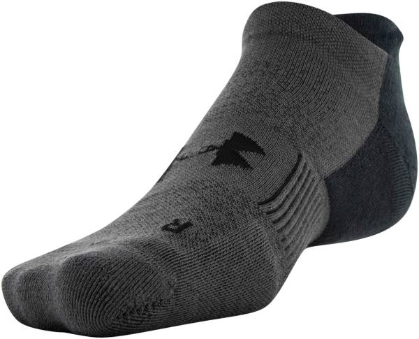 アンダーアーマー メンズ ソックス Under Armour Men 039 s ArmourDry Running No Show Socks - Black/Jet Gray