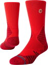 X^X Y oXPbg{[ \bNX C Stance Adult Icon Hoops Crew Socks - Red