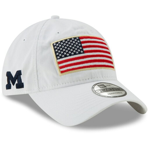 ニューエラ メンズ キャップ "Michigan Wolverines" New Era Country First 9TWENTY Adjustable Hat - White ニューエラ メンズ キャップ "Michigan Wolverines" New Era Country First 9TWENTY Adjustable Hat - White