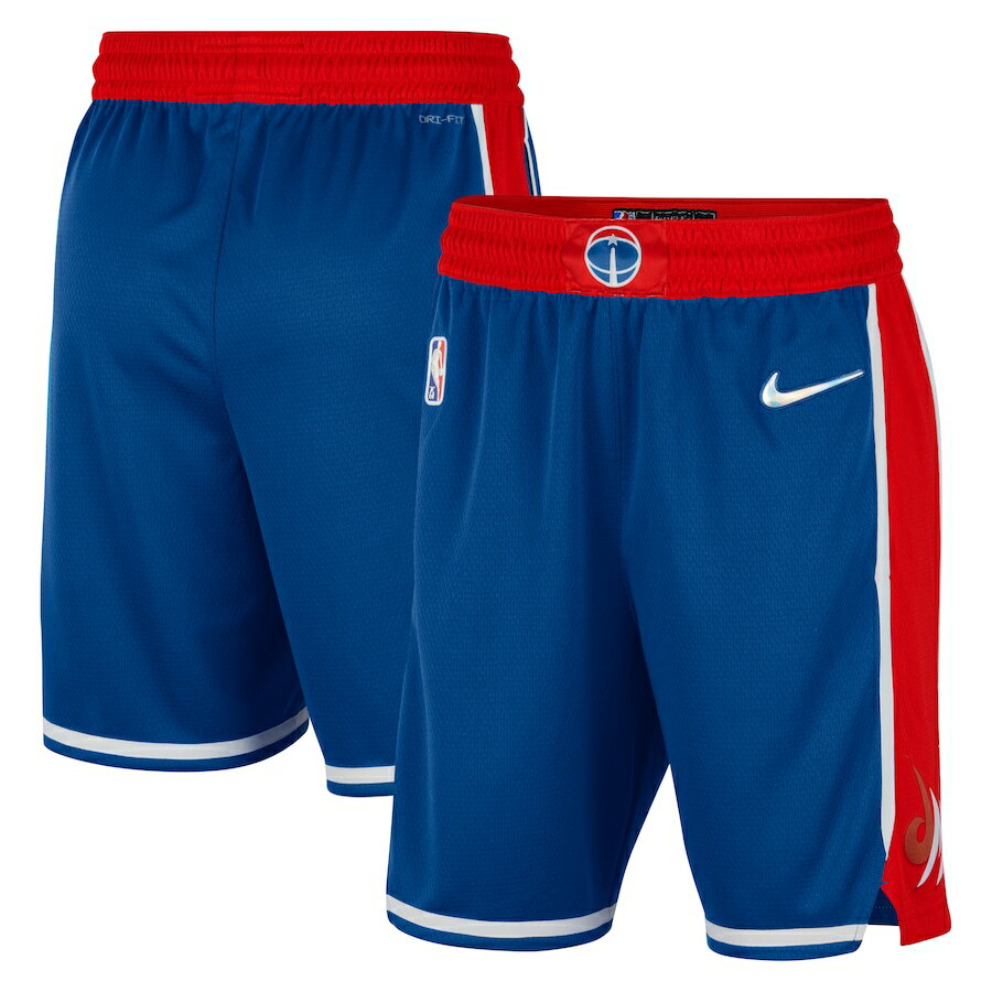 ナイキ メンズ バスパン レプリカショーツ Washington Wizards Nike 2021/22 City Edition Swingman Shorts - Royal/Red