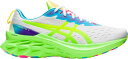 アシックス メンズ ランニングシューズ Asics Men's Novablast 2 Running Shoes - White/Yellow