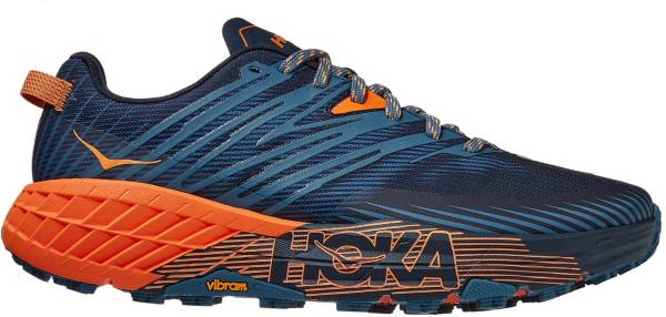 ホカオネオネ メンズ ランニングシューズ HOKA ONE ONE Men's Speedgoat 4 Trail Running Shoes - Teal/Orange