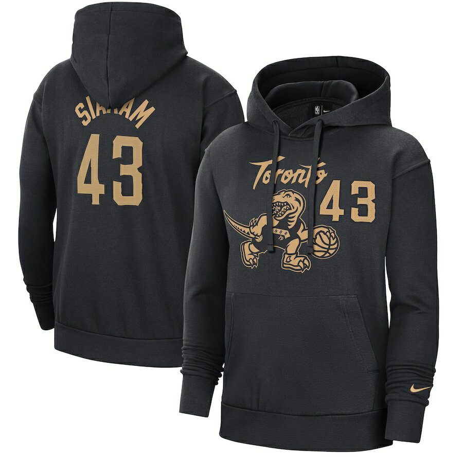 ナイキ メンズ パーカー Pascal Siakam ”Toronto Raptors" Nike 2021/22 City Edition Name & Number Pullover Hoodie - Black