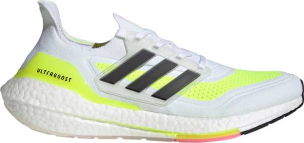 アディダス メンズ ランニングシューズ adidas Men's Ultraboost 21 Running Shoes - White/Yellow