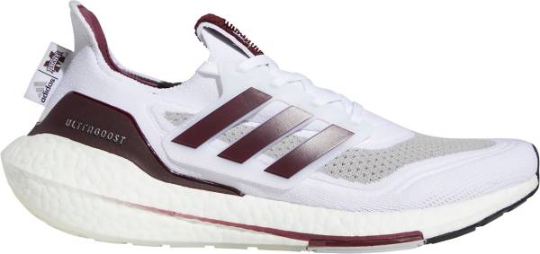 アディダス メンズ ランニングシューズ adidas Men's Ultraboost 21 Mississippi State Running Shoes - White/Maroon/Aluminum