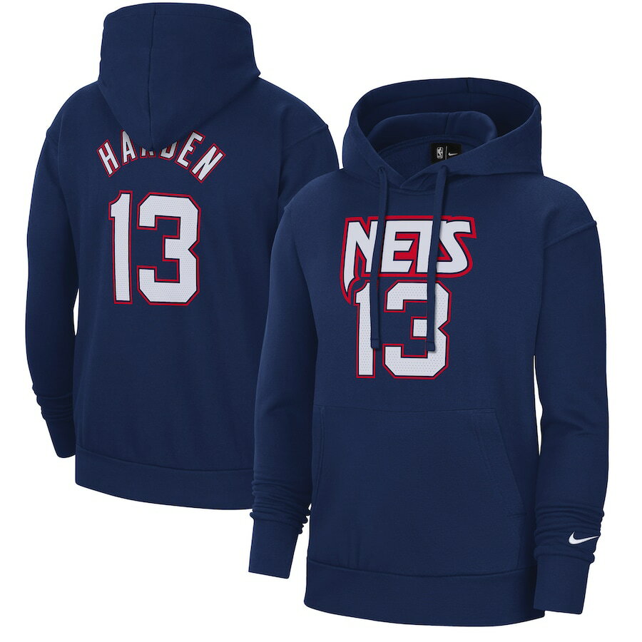 ナイキ メンズ パーカー James Harden ”Brooklyn Nets Nike 2021/22 City Edition Name Number Pullover Hoodie - Navy