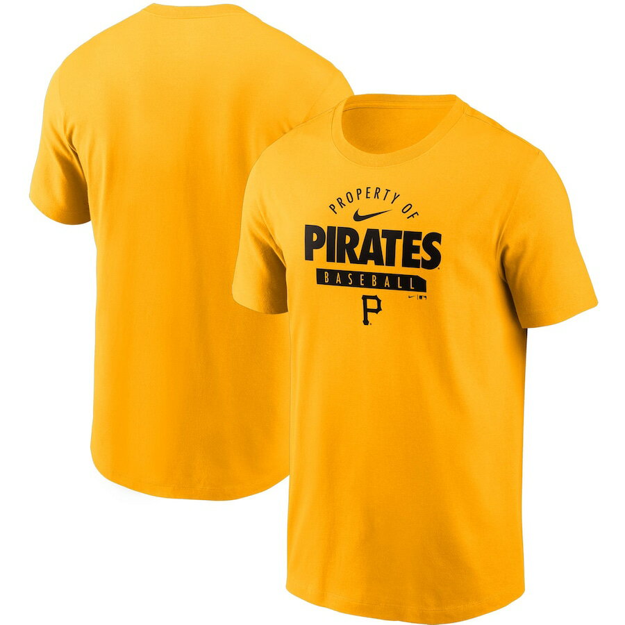 ナイキ メンズ Tシャツ ”Pittsburgh Pirates" Nike Primetime Property Of Practice T-Shirt - Gold