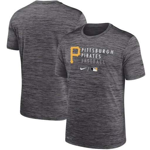 ナイキ メンズ Tシャツ ”Pittsburgh Pirates" Nike Authentic Collection Velocity Practice Performance T-Shirt - Heathered Black ナイキ メンズ Tシャツ ”Pittsburgh Pirates" Nike Authentic Collection Velocity Practice Performance T-Shirt - Heathered Black