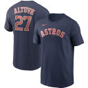 iCL Y TVc Jose Altuve Houston Astros Nike Name & Number T-Shirt  Navy