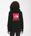 m[XtFCX fB[X p[J[ The North Face Womenfs Box NSE Pullover Hoodie - TNF Black/Brilliant Coral