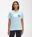 m[XtFCX fB[X TVc The North Face Womenfs Short Sleeve Half Dome Cotton Tee - Beta Blue