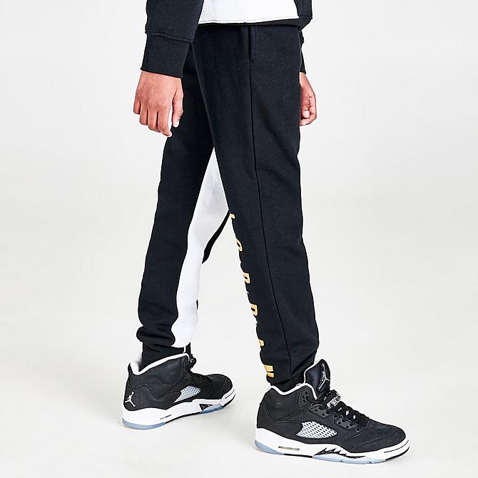 ジョーダン キッズ ジョガーパンツ Boys' Jordan Jumpman By Nike Metallic Jogger Pants - Black/Gold