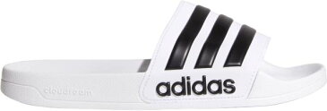 アディダス メンズ サンダル adidas Men's Adilette Shower Slides - White/Black