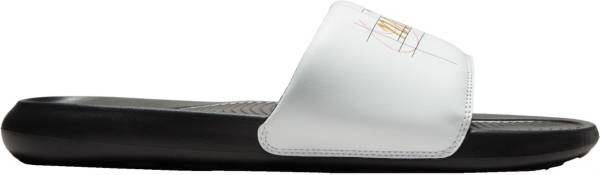ナイキ メンズ サンダル Nike Men's Victori One Slides - White/Gold/Black