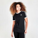 アディダス レディース Tシャツ 半袖 Women 039 s Adidas Originals 3-Stripes T-Shirt - Black