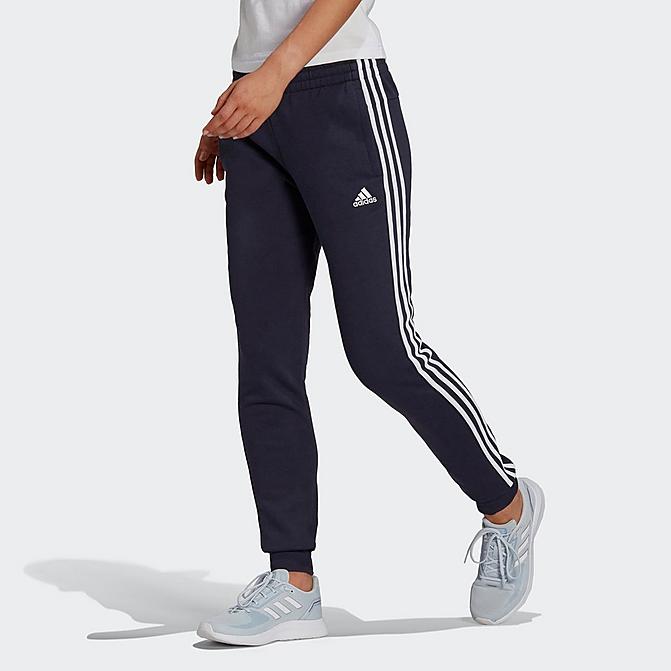 アディダス レディース ジョガーパンツ Women 039 s Adidas Essentials Slim Tapered Cuffed Jogger Pants - Ink/White