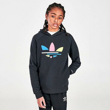 アディダス キッズ パーカー Kids' Adidas Originals Adicolor Trefoil Hoodie - Black/Multi