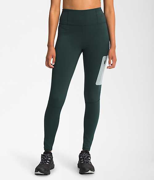 楽天trois　HOMMEノースフェイス レディース レギンス The North Face Women’s Paramount Tight - Dark Sage Green/Silver Blue