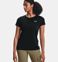 A_[A[}[ fB[X TVc Women's UA Tech T-Shirt - Black/Metallic Silver