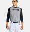 アンダーアーマー メンズ Tシャツ 長袖 ロンT Men's UA Utility 3/4 Sleeve Shirt - Steel Full Heather/Black
