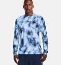 アンダーアーマー メンズ Tシャツ 長袖 ロンT Men's UA Iso-Chill Shorebreak Camo Long Sleeve - Carolina Blue/Black