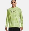 A_[A[}[ Y TVc  T Men's UA Iso-Chill Shorebreak Camo Hoodie - Lime Foam/Tent