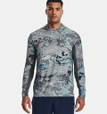 A_[A[}[ Y TVc  T Men's UA Iso-Chill Shorebreak Camo Hoodie - UA Hydro Camo/Pitch Gray