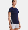 アンダーアーマー レディース Tシャツ Under Armour Women's UA Iso-Chill Training T-Shirt - Midnight Navy/White