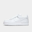 iCL fB[X Xj[J[ Women's Nike Air Force 1 Shadow Casual Shoes - White/White/White