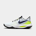 ナイキ メンズ バッシュ Nike Precision 5 - White/Black/Barely Volt/Volt/Indigo Burst(4)