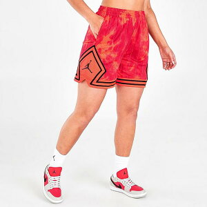 ジョーダン レディース バスパン ハーフパンツ Women's Jordan (Her)Itage Diamond Shorts - Bright Crimson/Black
