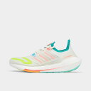 AfB_X fB[X LOV[Y Women's Adidas Ultraboost 22 Running Shoes - White Tint/Turbo/Mint Rush