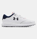 A_[A[}[ Y StV[Y Under Armour UA Draw Sport Spikeless Golf Shoes - White/Academy
