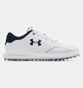 アンダーアーマー メンズ ゴルフシューズ Under Armour UA Draw Sport Spikeless Golf Shoes - White/Academy