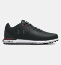 アンダーアーマー メンズ ゴルフシューズ Under Armour UA HOVR Fade 2 Spikeless Wide (E) Golf Shoes - Black その1