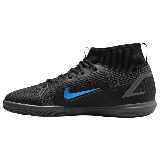 ナイキ キッズ サッカースパイク Nike Mercurial Superfly 8 Academy Indoor GS - Black/Black/Iron Greyネット注文 サッカー 用品 セール