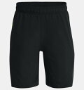 A_[A[}[ LbY V[c Boys' UA Woven Graphic Shorts - Black/Quirky Lime