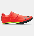 A_[A[}[ Y  XpCN Unisex UA HOVR Skyline Long Jump Track Spikes - Phoenix Fire/High-Vis Yellow