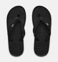 A_[A[}[ Y T_ Men's UA Atlantic Dune Sandals - Black/Mod Gray